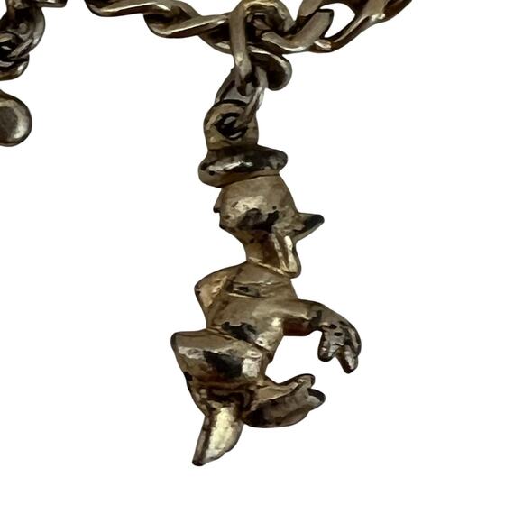 Vintage Disneyland Childs Charm Bracelet Mickey Donald Tinker Bell Castle 1950s - Picture 8 of 13